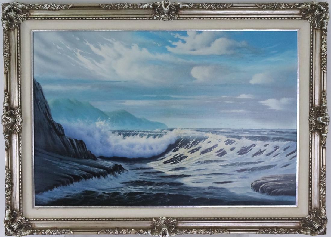 Coastal Beach California Seascape Painting SIGNED (1 of 6)