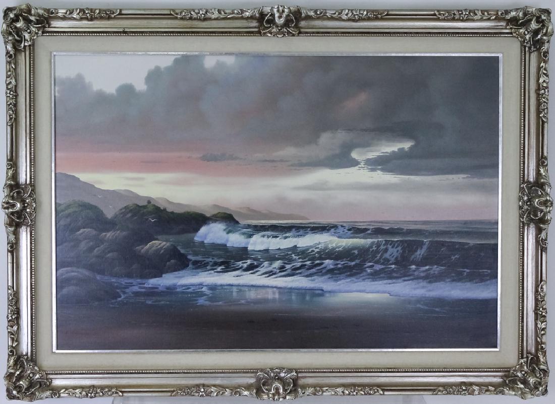 Coastal California Beach Seascape Painting SIGNED (1 of 6)