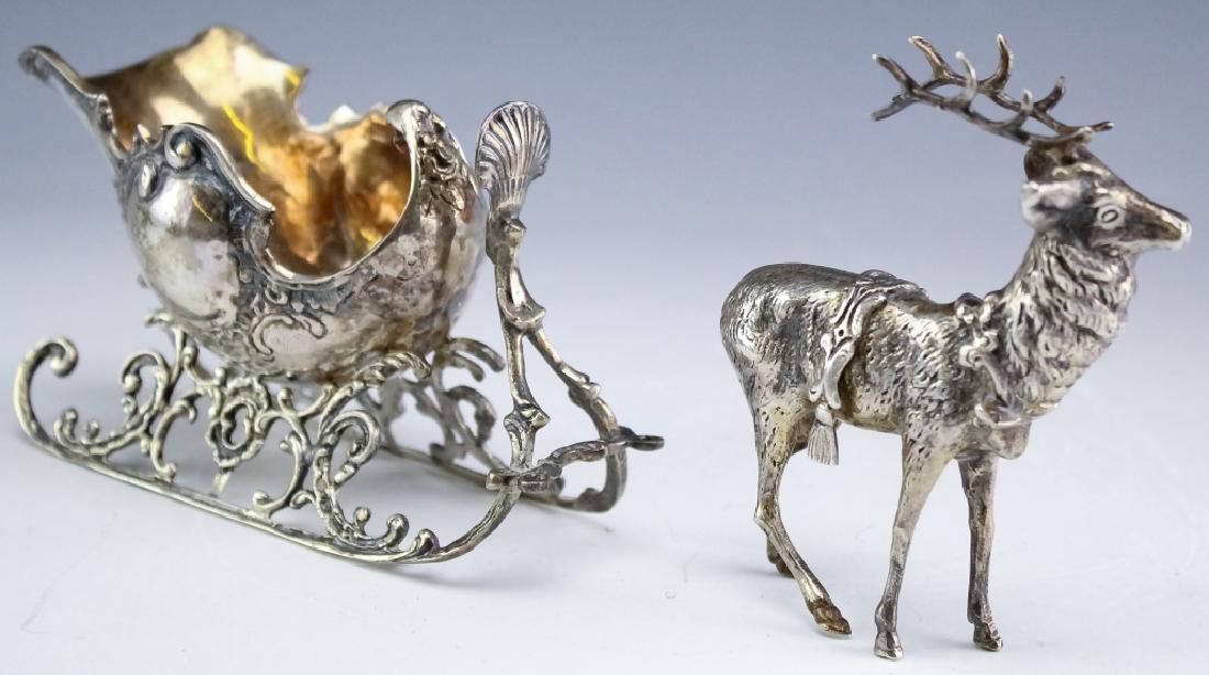 Victorian Era Sterling Silver Sleigh & Reindeer (1 of 9)