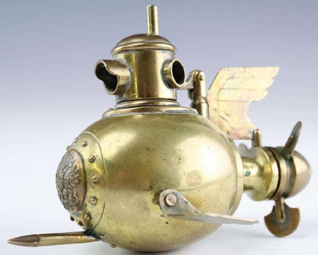 Articulated Bronze Torpedo Submarine Table Lighter (1 of 5)