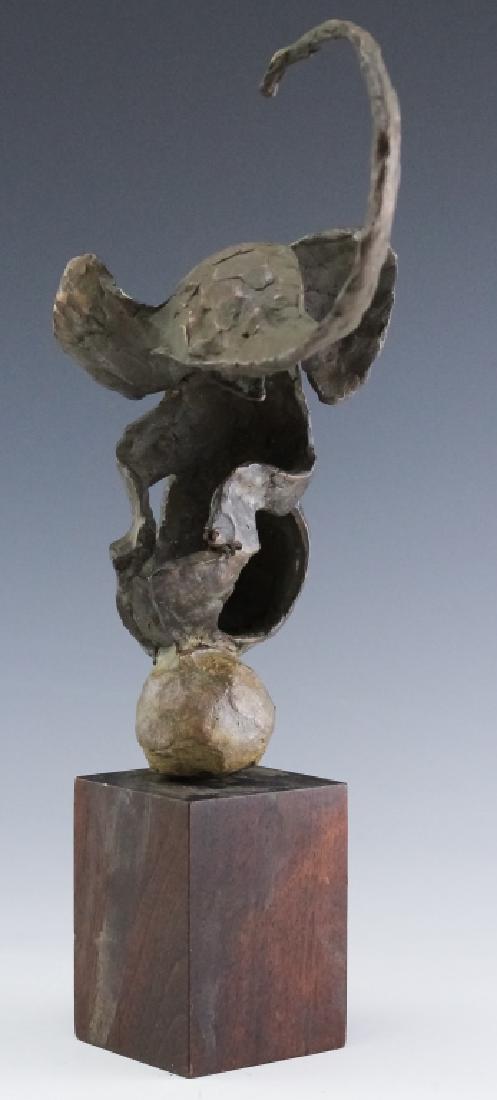Daniel ZEV Abstract Bronze Elephant Sculpture 12" (1 of 7)