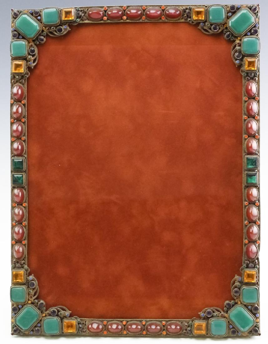 Austrian Brass Bohemian Glass Jewel Picture Frame (1 of 8)