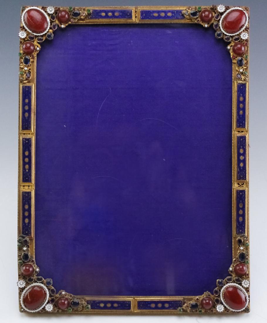 Austrian Brass Bohemian Jewel Enamel Picture Frame (1 of 7)
