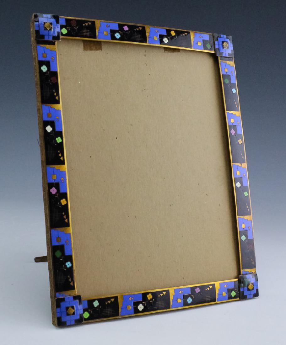 Austrian Art Deco Enamel Gilt Brass Picture Frame (1 of 5)