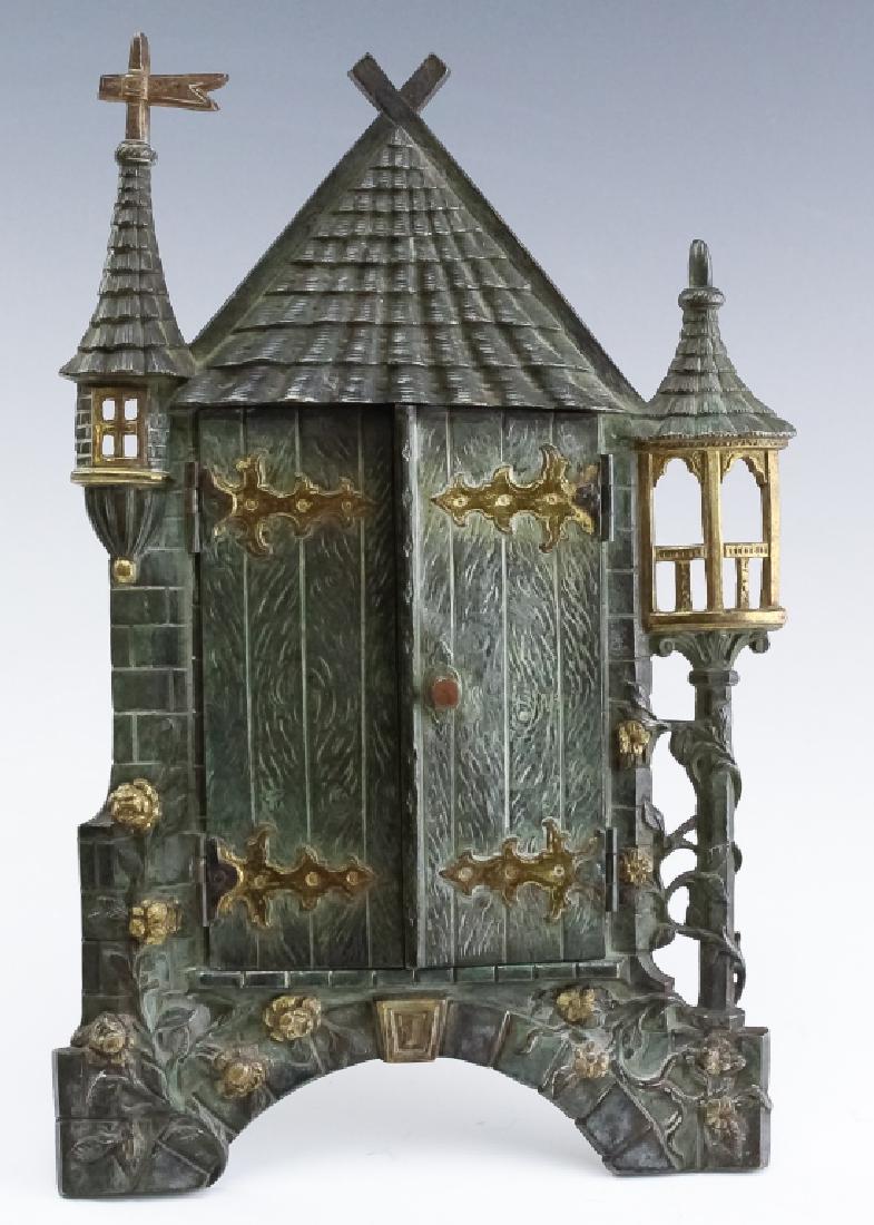 Antique Bronze Castle Sculptural Picture Frame (1 of 9)