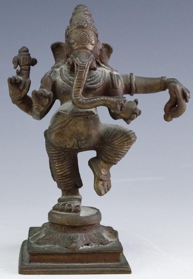 Vintage Indian Cast Bronze Standing Ganesh Statue (1 of 8)