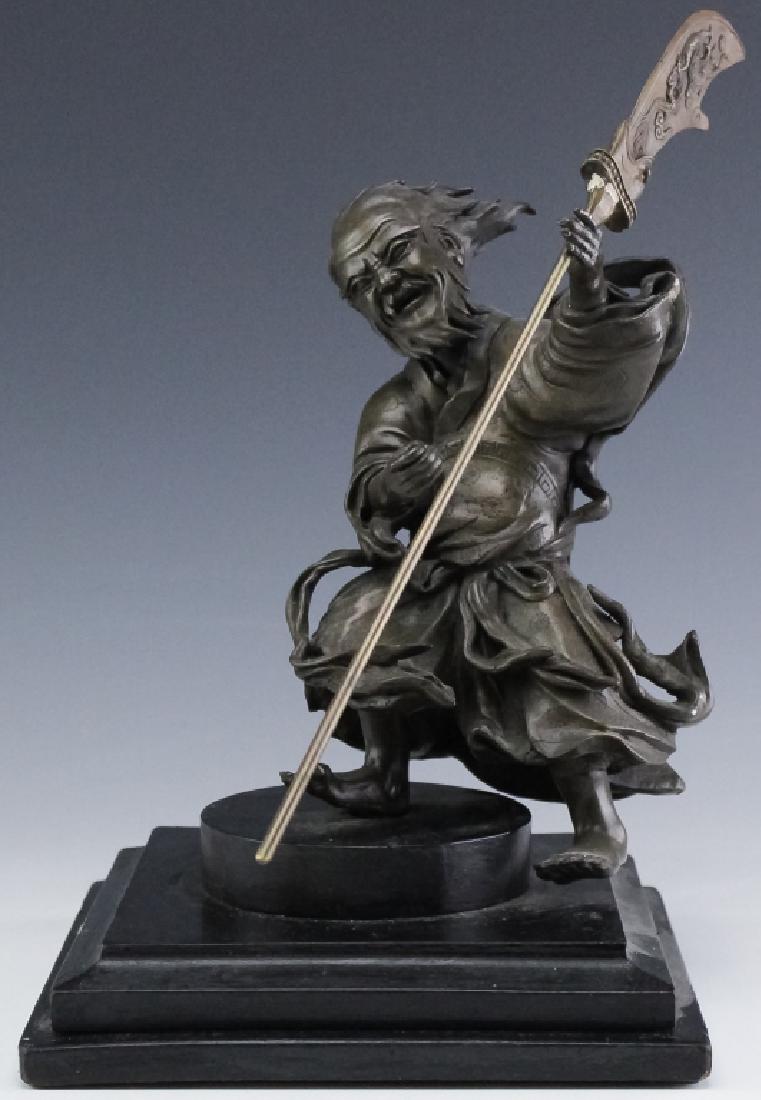 Japanese Meiji Period Bronze Warrior Sculpture (1 of 5)