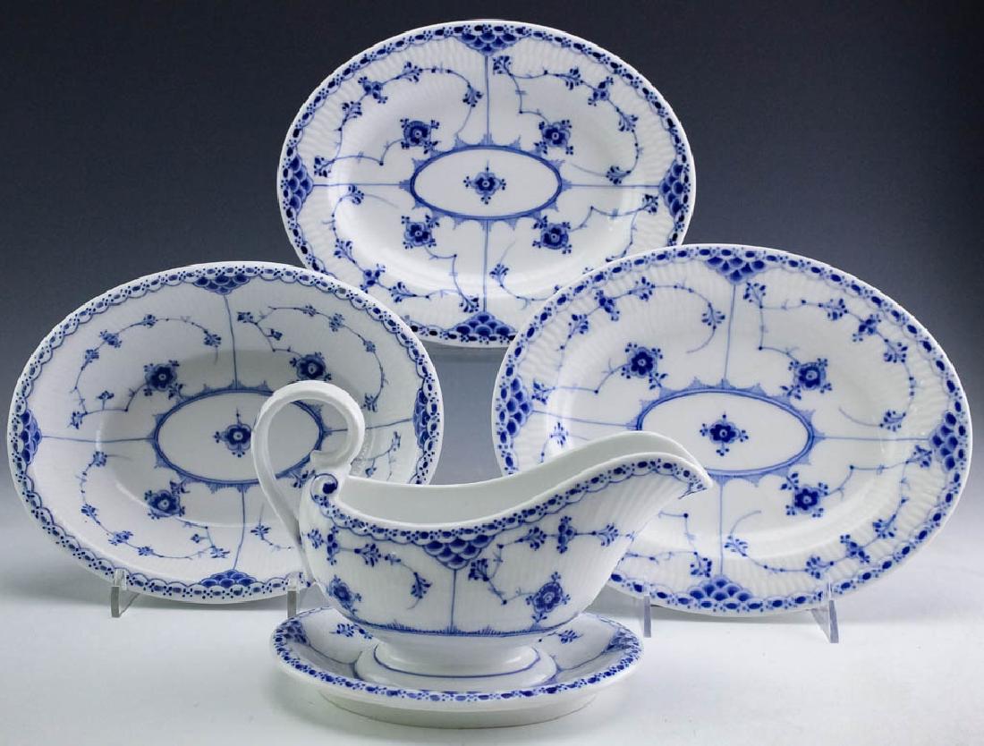 4 Pcs Royal Copenhagen Blue Fluted Lace Porcelain (1 of 6)