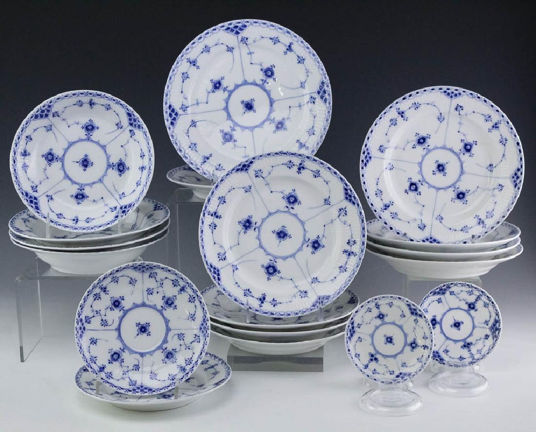 Royal Copenhagen Blue Fluted Lace Porcelain Plates