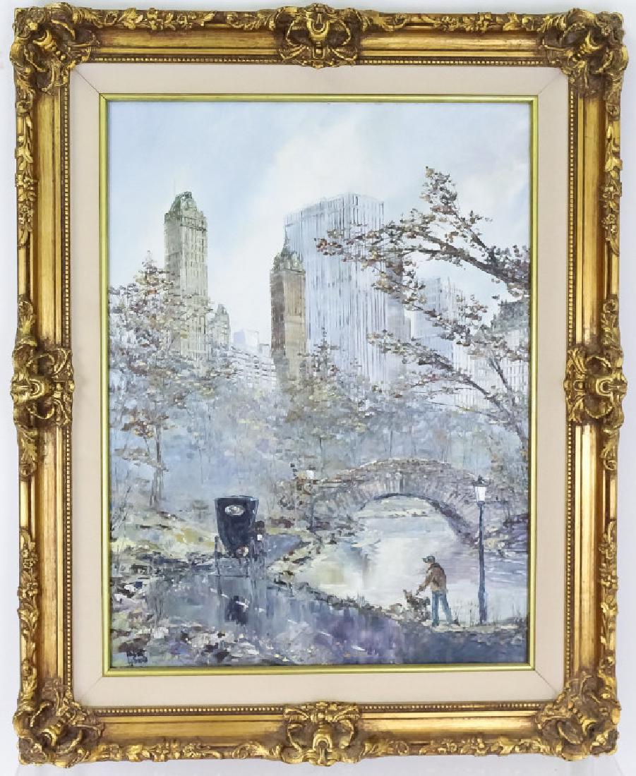 Robert Lebron (1928-2013) Park Landscape Painting (1 of 6)