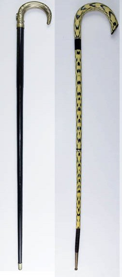 Lot of 2 Fine Antique Walking Sticks, Canes (1 of 5)