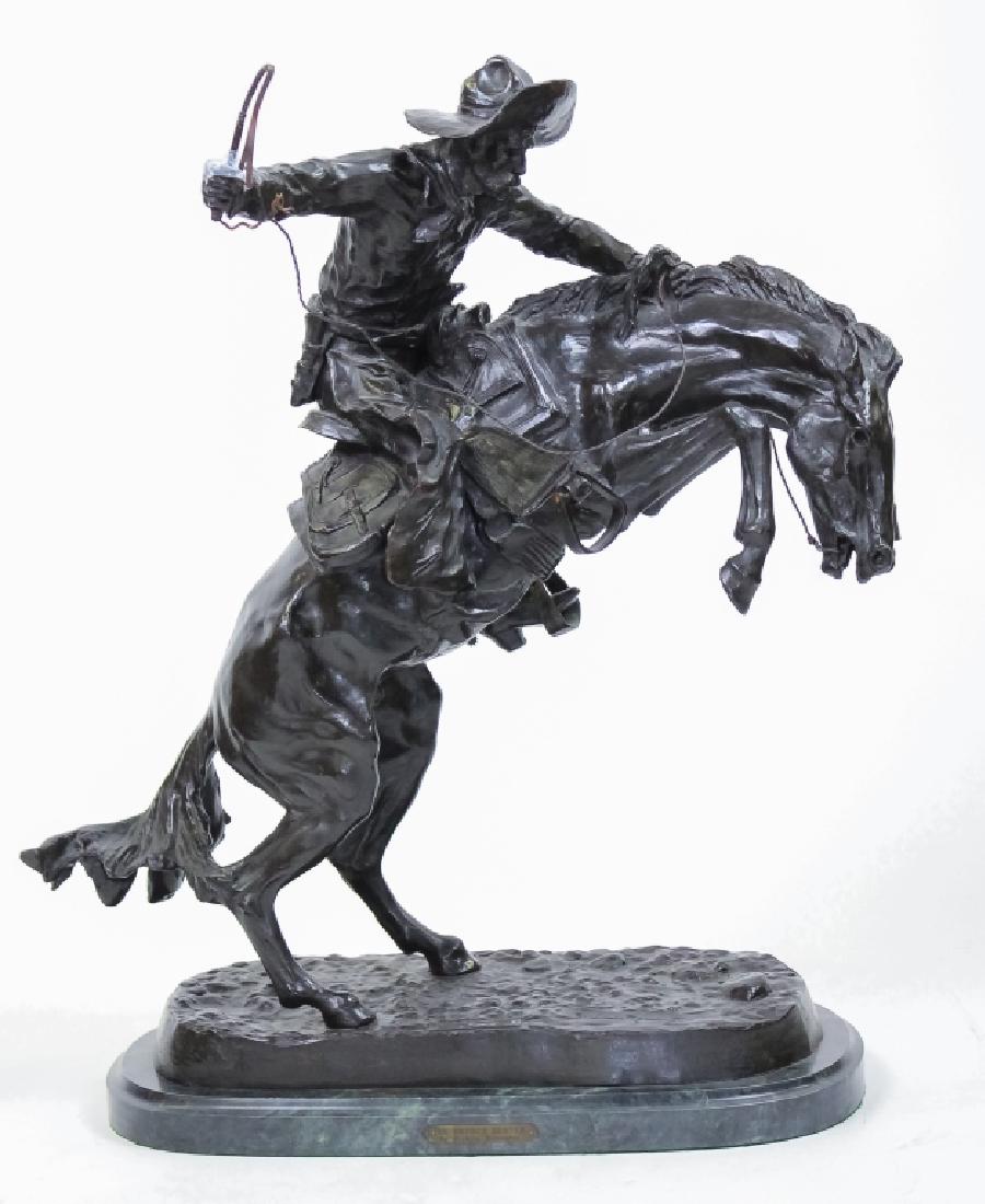 Remington American Cowboy Western Bronze Sculpture (1 of 6)