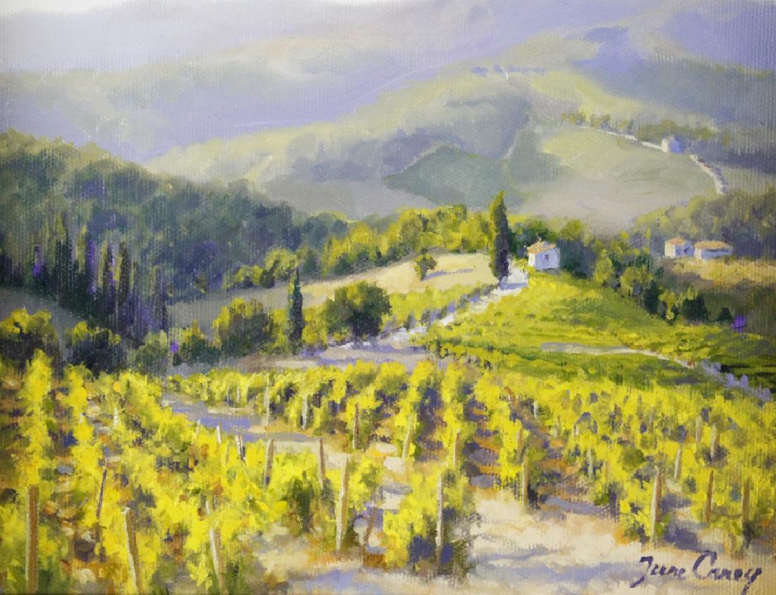 June Carey American Orchard Landscape Oil Painting