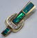 Modernist 14k Gold Opal & Diamond Slide Pendant