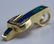 Modernist 14k Gold Opal & Diamond Slide Pendant - 5