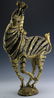 Tiefeng Jiang 1938- China Gilt Bronze Zebra Statue