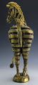 Tiefeng Jiang 1938- China Gilt Bronze Zebra Statue - 3