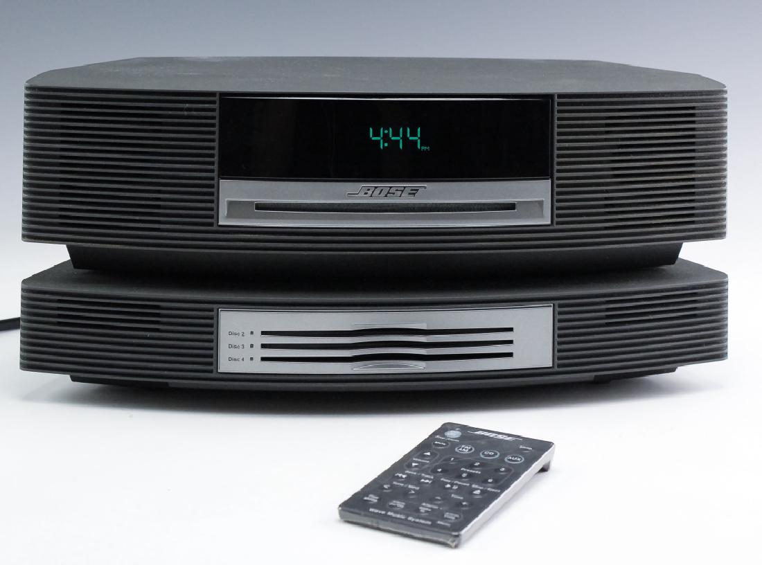 Bose Wave Music System AM/FM CD Radio AW1CCR BLACK: Bose Model AWRCC1 Wave Music System with CD Changer. Comes in black with cables and remote. Remote is still in its original cellophane. Good overall working / physical condition with no damage to note