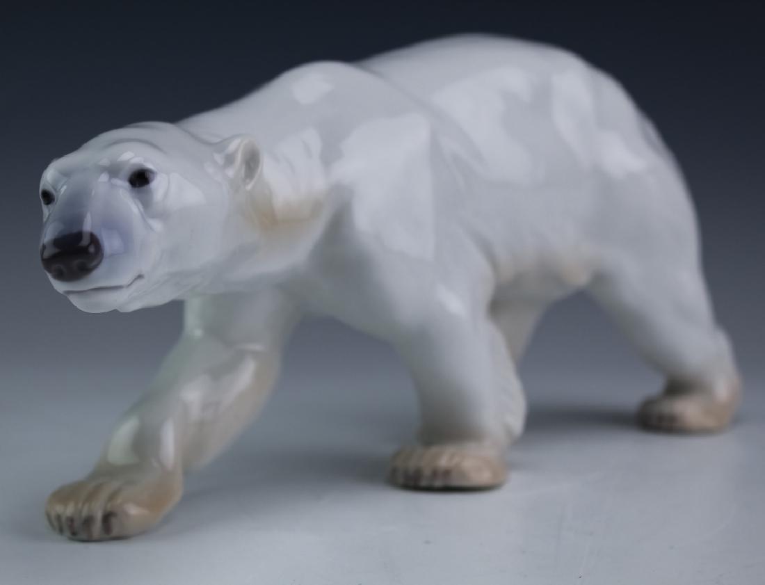 Bing Grondahl B&G Porcelain LARGE 12" Polar Bear: B&G Polar Bear figurine. Guaranteed Authentic. Features a large 5 1/2" x 12" x 3" mother polar bear reference number 1785. Signed on base. Good overall condition with no damage to note. Provenance: Pr