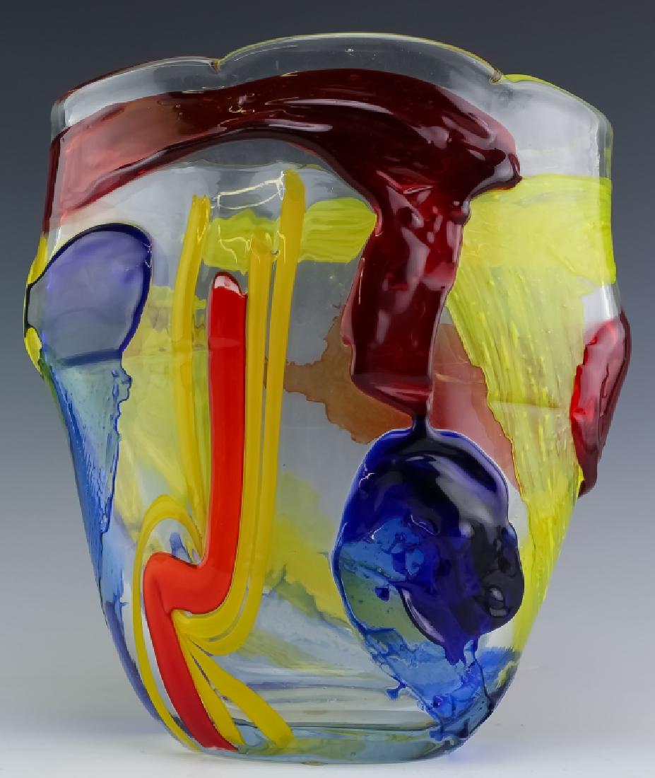 Italian Murano Studio Art Abstract Glass Vase 11" (1 of 6)