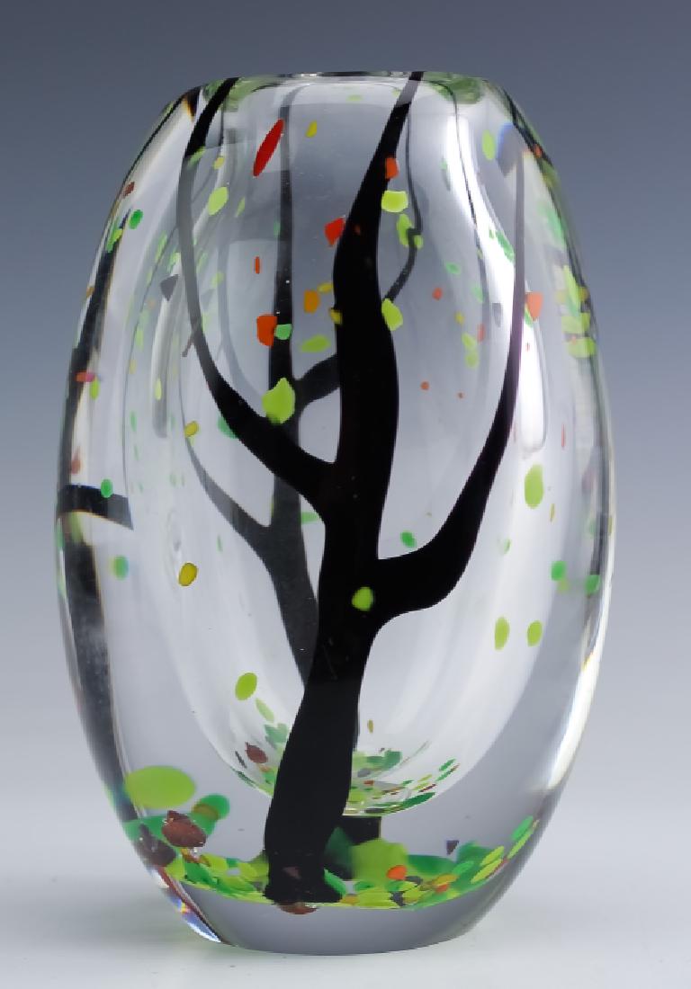 Vicke Lindstrand Kosta Boda Art Glass Tree Vase 6" (1 of 6)