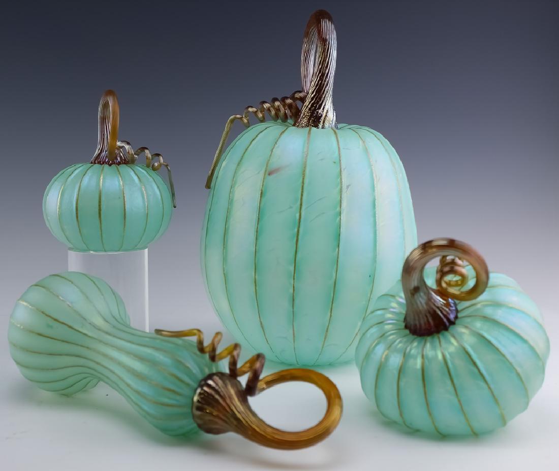 4 Jack Pine Studio Art Glass Squash Gourd Pumpkin (1 of 9)