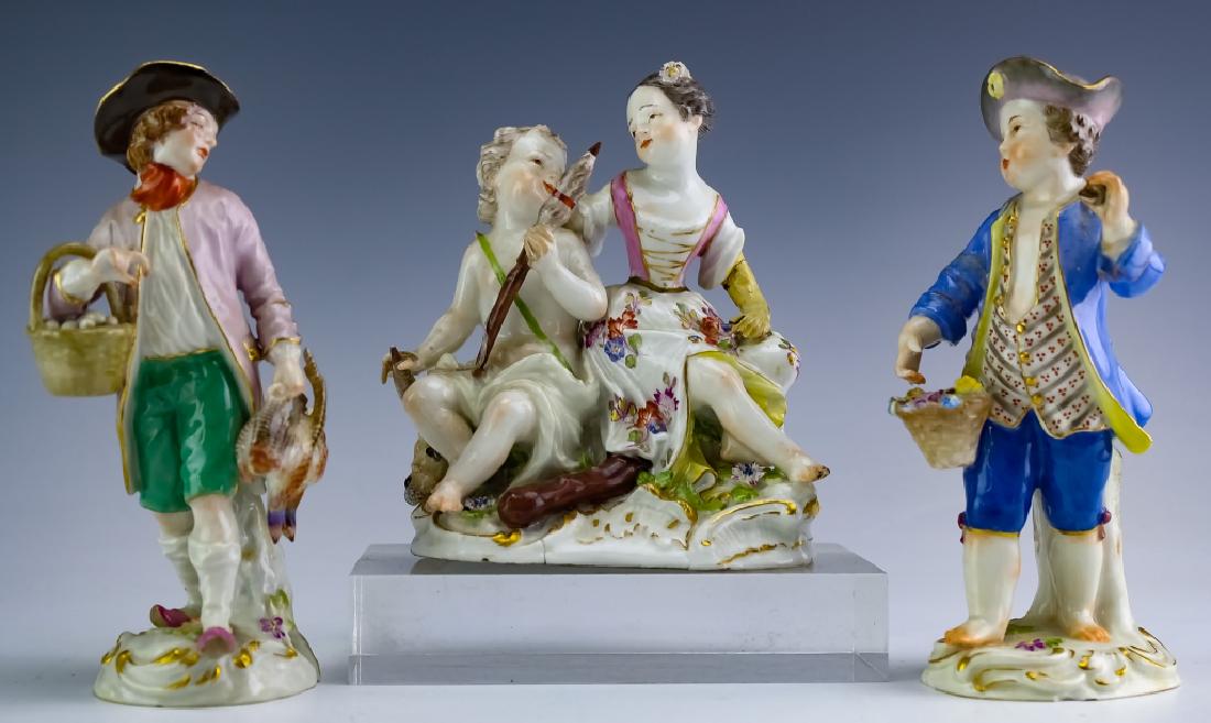 Meissen Grouping 3 Old German Porcelain Figurines (1 of 5)