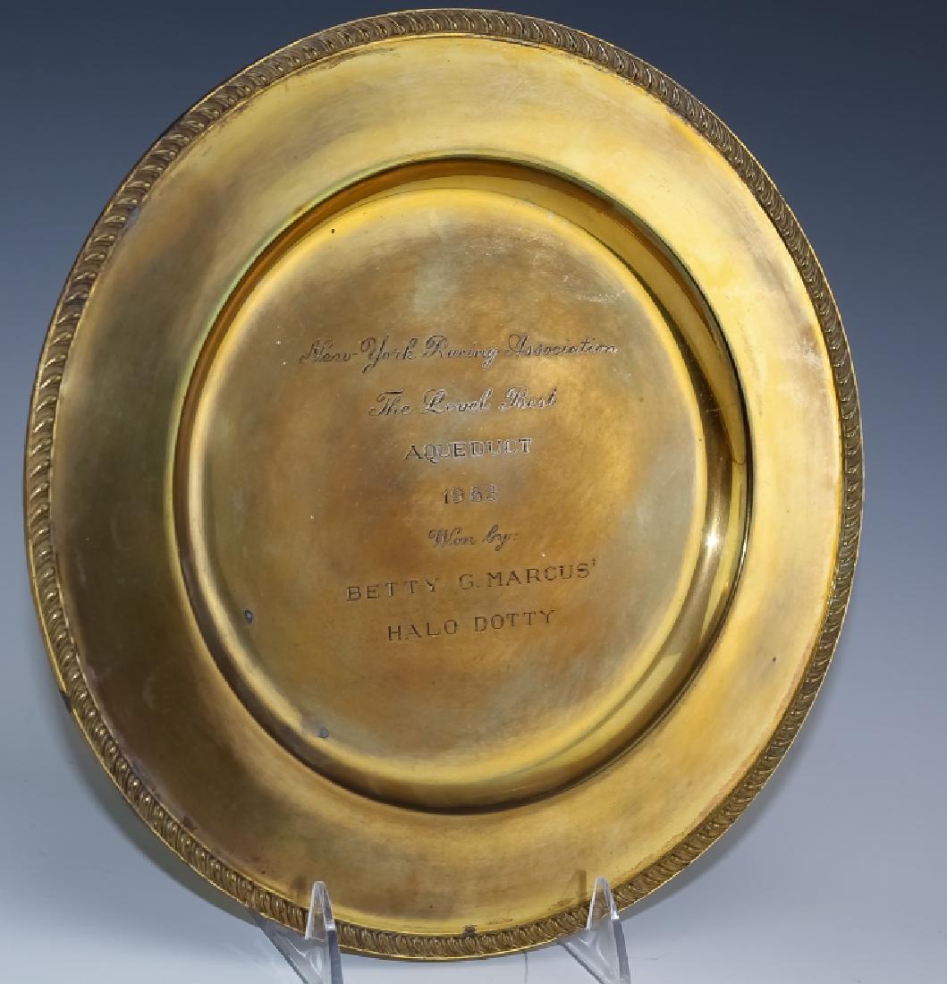 Gold Gilt Sterling Silver Horse Race Trophy 580gr. (1 of 5)