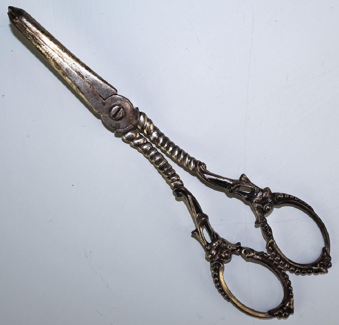 Antique American Sterling Silver Grape Shears 91 g (1 of 4)