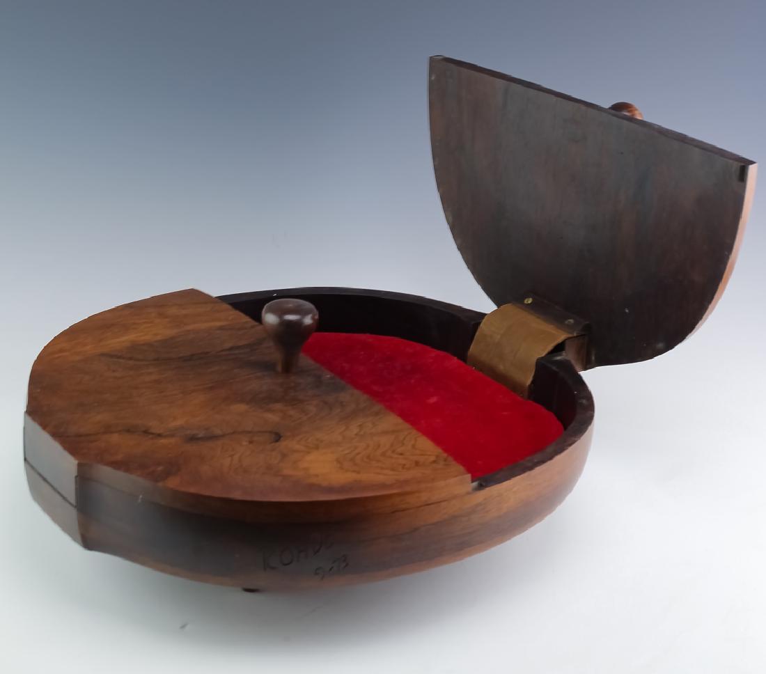 Signed ROHDE Bench Rosewood Lidded Treasure Box (1 of 6)