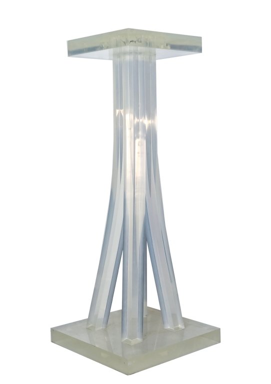 Hollywood Regency Modern Lucite Statuary Pedestal (1 of 7)