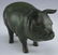 Chinese Character Marked Bronze Pig Sculpture FINE