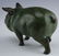 Chinese Character Marked Bronze Pig Sculpture FINE - 5