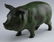 Chinese Character Marked Bronze Pig Sculpture FINE - 7