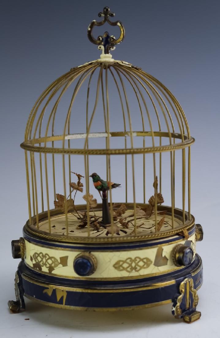 Vintage German Singing Automated Brass Birdcage 8" (1 of 6)