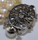 Art Deco 14k Diamond & 4 Row Akoya Pearl Bracelet - 7