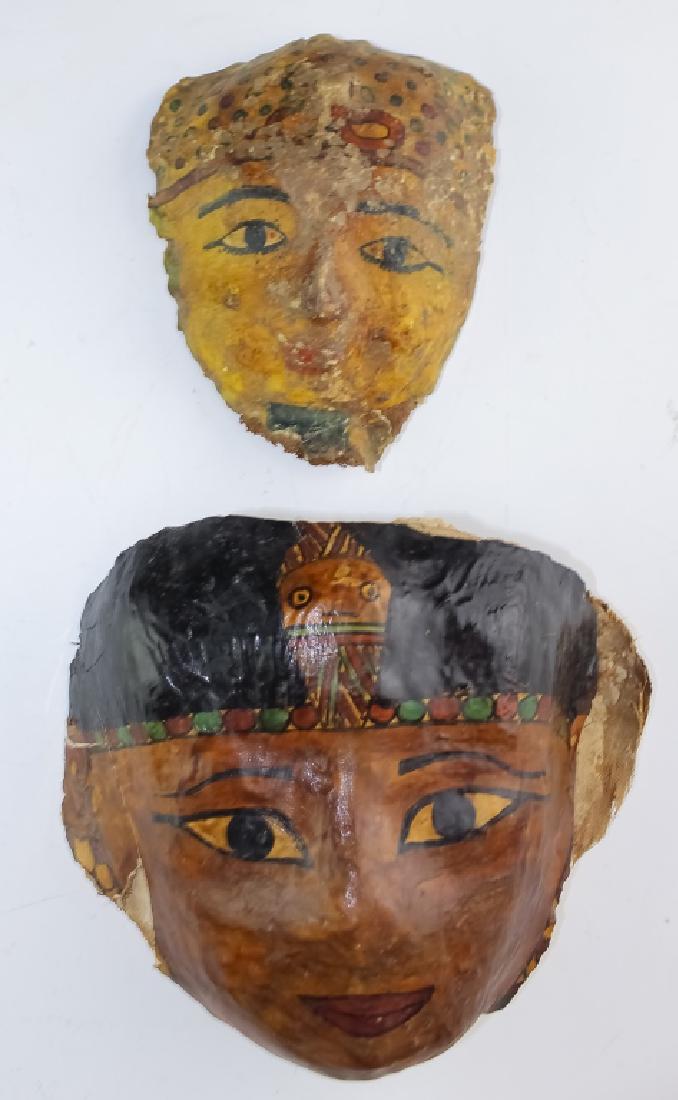 2 Egyptian Painted Sarcophagus Mask Museum Quality (1 of 5)