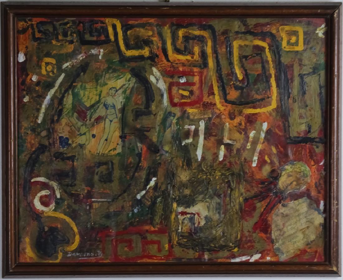 Bernard Damiano Mixed Media Collage Painting (1 of 7)