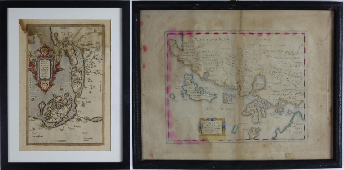 Pair Holstein & Macedonia Hand Colored Etching Map (1 of 5)