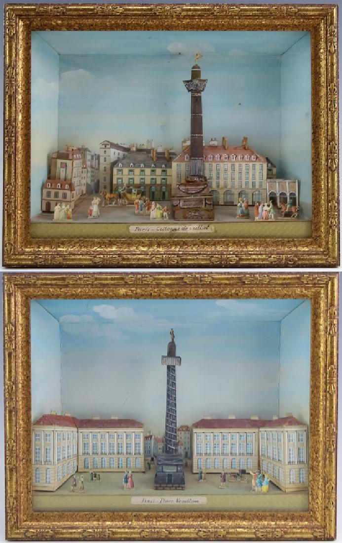 2 Old French Mixed Media 3D Diorama Collages (1 of 8)