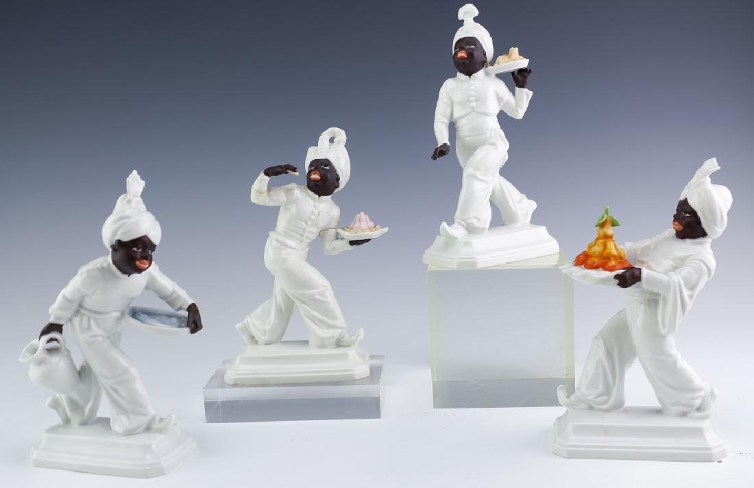 SET of 4 H Meisel Rosenthal 7" Blackamoor Figurine (1 of 9)