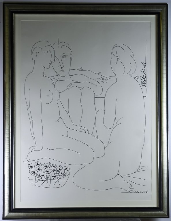 Pablo Picasso Nudes Screenprint 1989 FRAMED 60x46" (1 of 6)