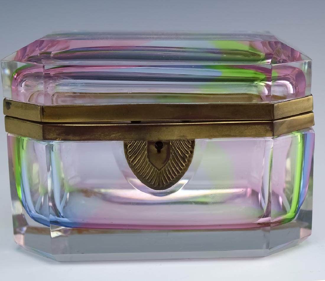 French Bronze Mounted Glass Jewelry Casket Box (1 of 5)