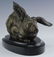 Ferdinand Pautrot 19c Bronze Hare Rabbit Sculpture - 7
