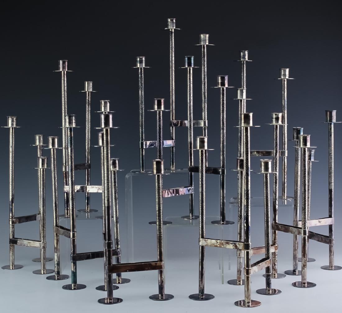 10 Spanish Modernist Silver Plated Candleholders (1 of 3)