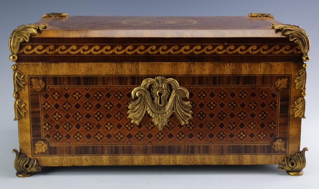 Maitland Smith Wood Marquetry & Brass Chest Box (1 of 8)