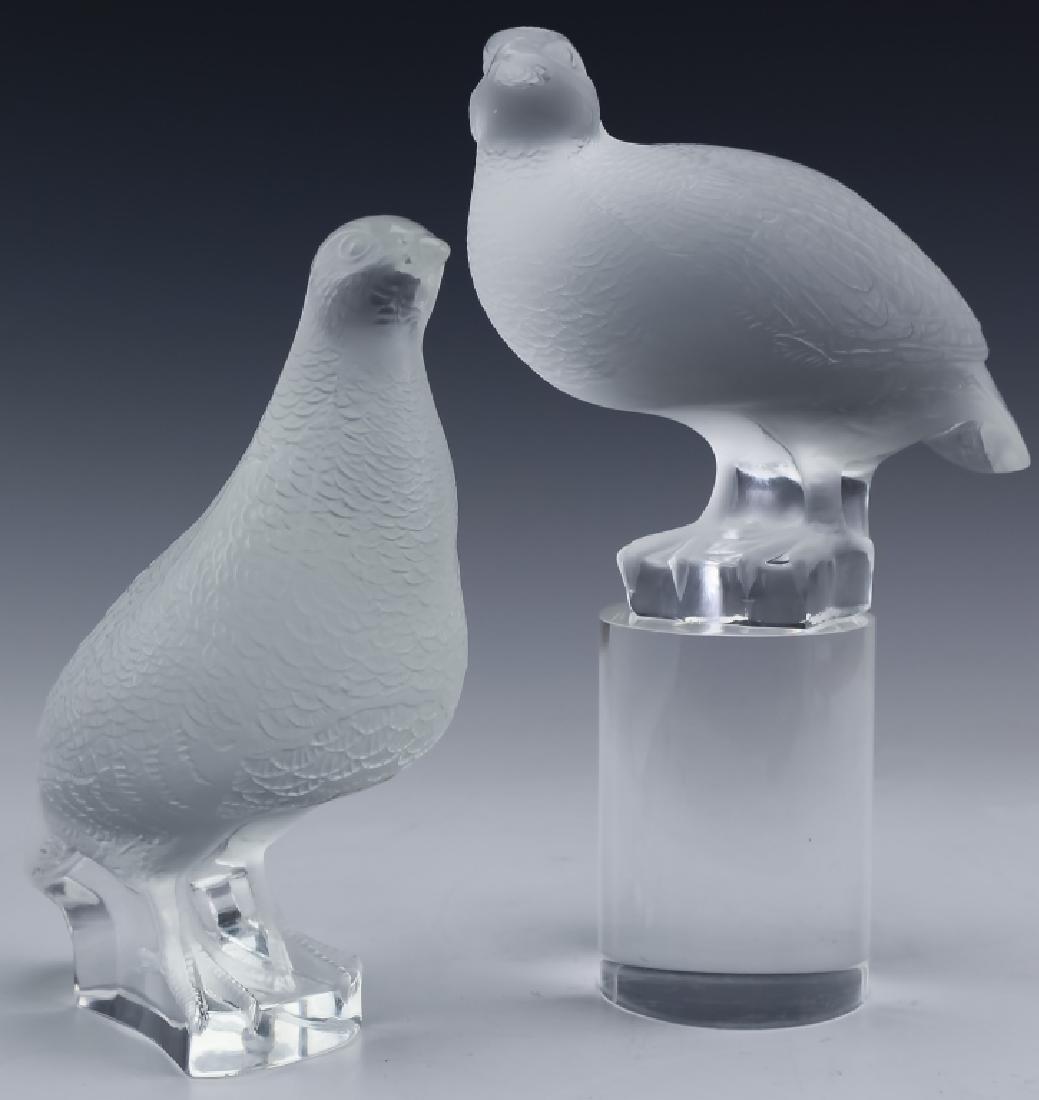 Lalique French (2) Crystal Art Glass Bird Figurine (1 of 5)