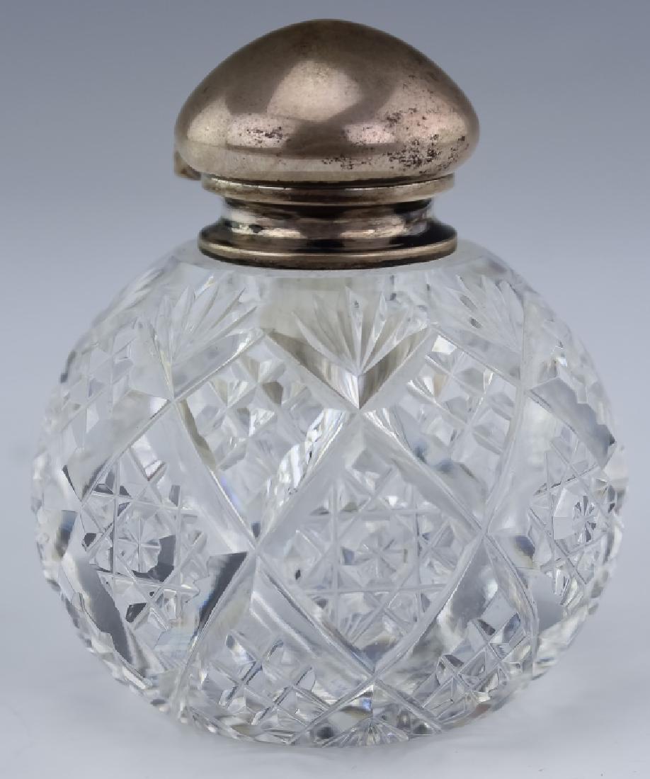 Old Russian Sterling Silver & Cut Crystal Inkwell (1 of 3)