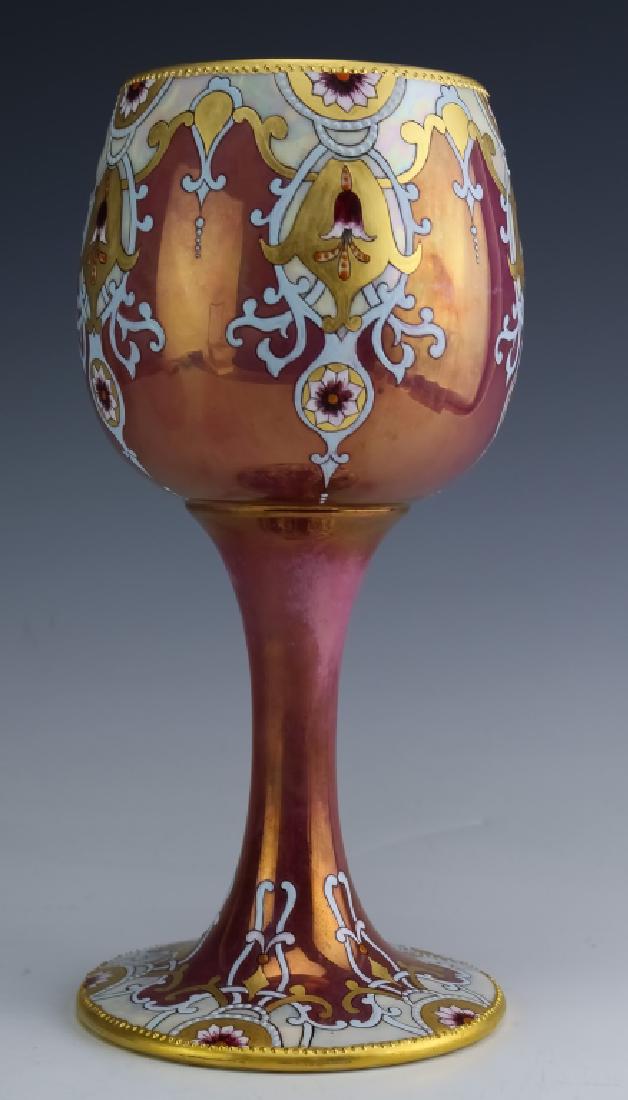 Belleek Willets Iridescent Gilt Painted Chalice (1 of 7)