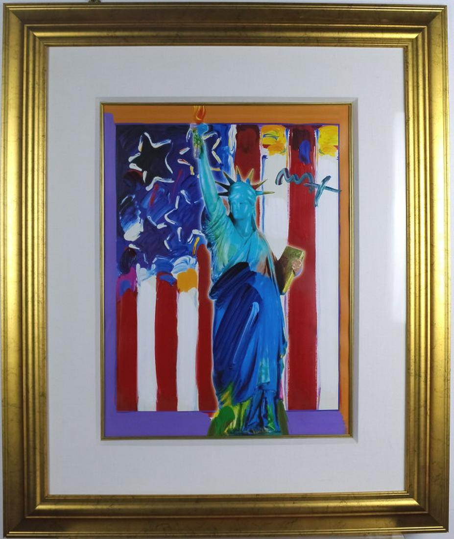 Peter Max American Statue of Liberty Art Painting (1 of 8)